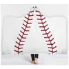 Collectable Outdoor Baseball Football Blanket Sherpa Softball Sports Theme Hooded Cape Soccer Bathing Towel Dding Blankets Drop Delive Otzfs