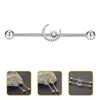 Backs Earrings Industrial Piercing Stud Womens Puncture Studs Stainless Steel Jewelries Miss