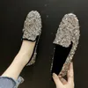 Dames Platte Glitter Sneakers Casual Vrouwelijke SlipOn Bling Platform Comfortabele Plus Size Loafer Schoenen Lente en Herfst Mode 240130