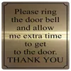 مخصصة مخصصة من فضلك رن The Door Bell Composite Aluminium Sign Plaque Door Colorful Floating Planting 240130