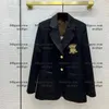 abiti da donna abiti firmati blazer con lettere intere giacca da donna firmata di lusso primavera nuovi top in tweed rilasciati