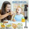 Electric Stick Hand Blender 5 I 1 Handheld Mixer 1200W 220V Rostfritt stål Blad Vegetabiliskt kött Immersion Egg Wisk Juicer 240131