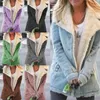 Kış Peluş Kuzu Yün Sıcak Denim Ceket Kadınlar Peluş Moda Kazan Ceket Kış Sıcak Denim Ceket 240119