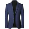 Men's Suits 2024 Men Business Slim Fit Suit Jacket High Quality Plaid Coat Wedding Dress Mens Blazer Formal Wear Big Size 4XL