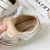 2023 Autumn Baby Shoes Leather Toddler Girls Barefoot Soft Sole Boys Outdoor Tennis Fashion Little Kids Sneakers 240220