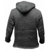 S-4XL Spring and Autumn Men's Plus Size Fashion Casual Loose Block Color Sweater Long Sleeve Hooded Knit Top 240129