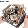 Robotime Rokr Marble Run Set 5 slags 3D Träpussel DIY Modell Byggnadsblock Kits Montering Toy Gift for Teens Adult Night City 240122