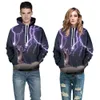 Amazons meistverkaufter Lightning Cat-Digitaldruck-Hoodie mit lockerer Kapuze für Paare, europäisches und amerikanisches Baseballtrikot für Männer und Frauen auf Lager