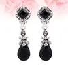 Backs Earrings Festival Clips Bohemia Wedding Earings Vintage Fashion Women Black Dangle