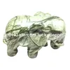 Escultura de elefante de jade verde natural Chinês Feng Shui Estatueta de animal da sorte para sorte Sucesso Riqueza Serpentina Cristal Quartzo Cura Grande Estátua de artes de elefante