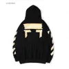 Off Style Trendy Designer Fashionoff Pullover Painted Arrow x Crow Stripe Loose Hoodie Herren und Damen Designer Mantel Off Pullover Offs Weiß und Schwarz M2 RERT