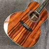 Custom Acoustic Guitar 39 inchs Real abalone Shell Binding All KOA Wood Ebony Fingerboard High Qualty Support Customization Freeshipping