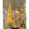 Juldekorationer träd glas nattljus bordsskiva Xmas led lysande dekoration party bröllop arbol de navidad ornament hem dekor