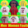Novas camisas de beisebol personalizadas S-4XL Justin Turner Rafael Devers Bostons Yoshida David Ortiz Chris Sale Williams Bobby Red Sox Verdugo McGuire Story Homens Mulheres Juventude