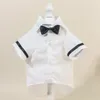 Costumi per gatti Camicia Papillon Set Teddy Dog Pet Clothes Chenery Suit Tuxedo Outfit Gattino