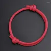 Charm armband minimalistiska rep män kvinnor handgjorda justerbar röd tråd armband sporthand par armlet smycken gåva