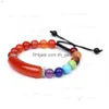 Kralen Natuursteen Brug Armband Gevlochten String Verstelbare Edelsteen Amethist Tijgeroog Agaat Onyx Yoga 7 Chakra Kralen Armbanden Dhelq