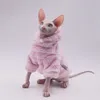 أزياء القط ملابس لـ Sphynx Winter Soft Fleece Coat Coat Stack