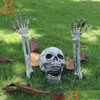 Party Masks Molezu Halloween White Bone Hand Arm Horrible Open Mouth Skl For Diy Games Prop Cemetery Haunthouse Prank Decor Drop Del Dhkns