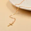 Charms FEEHOW 2024 Tendance Croix Pendentif Colliers Pour Femmes Simple Couleur Unie Banquet Soirée Bijoux