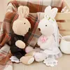 1 par kawaii casamento coelho le sucre coelhos bonecas casal macio brinquedos de pelúcia animais de pelúcia para crianças meninas casamento dos namorados 240123