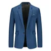 Autumn Blazer Mens Fashion Casual Suit Suknia ślubna Kurtka Formalne wieczorne ubranie 240124