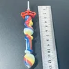 Mini tubos de vidrio colector de néctar con punta de cuarzo de titanio de 10 mm Concentrado de plataforma petrolera Dab Straw para Bong de vidrio