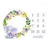 담요 Swaddling Cartoon Elephant Garland Baby Pograph Bab