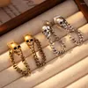 Dangle Earrings Vintage Skeleton Skull Stud For Women European American Style Personality Tassel Party Jewelry