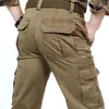 Pantalons pour hommes 2024 Mens Cargo American Retro Heavy Duty Workwear Homme Résistant à l'usure Lâche Droite Pantalon décontracté