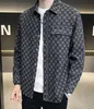 G3026 디자이너 청바지 재킷 남자 긴 슬리브 클래식 럭셔리 자켓 Plaid Denim Mens 코트