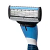 Rasoio da barba QShave Blue Men 10 cartucce 1 manico 5 lame X3 5 lame X5 1 manico 240127