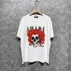 24ss designer amris t camisa tshirt high street rosa crânio impressão de manga curta casal camiseta algodão meia mangas