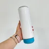 USA warehouse 20oz glossy white skinny straight blank sublimation Music Players insulated stainless steel tumblers USB charging outdoor sports wireless speaker