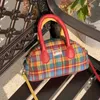 Xiuya Fashion Handbag for Women Vintage American Style Plaid新鮮なかわいいショルダーバッグ高級デザイナーZipper Crossbody 240124