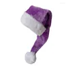 Береты, рождественский головной убор, утепленная плюшевая шапка, идеально подходит для праздников, красочные наряды, меховая шапка Санта-Клауса для косплея 449B