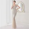 DEERVEADO Elegant V Neck Mermaid Evening Dress Long Luxury Beads Women Evening Party Dresses Formal Dress 19085 240201