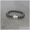 Beaded Jesus Cross Yoga Lava Strands Essential Oil Diffuser Bracelet Fashion Jewelry Women Mens Bracelets Will And Sandy Gift 34 Dro Dhqrk