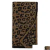 Filtar halva sidor fleece boho stil sonic stitch filt för barn hem leopard tryck pläd kast sängöverdrag 231019 droppleverans dhtg7