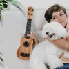 Ukulele gitarr barn leksak ukuleles nybörjare mini trä musikinstrument nybörjare trä utbildning lära sig småbarn uke sträng 240124