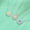 Designer-Swarovski-Schmuck Shi Jia 1 1 verwendet Kristallelemente, Sonnenblumen-Halsketten, Blumen, koreanische Version von Light Luxury Niche Live-Streaming