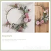 Decorative Flowers Artificial Garland Hoop Wreath Front Door Dried Creative Pendant