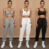 Womens Tracksuits Parada Designer Brand Womens Tracksuits Womens Navelbaring Tank Top Tieup Trousers Twopiece Sports Fitness Running Suit Jogging Clothes Vest Sw