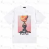 Roxo Marca Camiseta Mens Designer Camiseta Verão Novo Alfabeto Graffiti Evil Fun Colorido Impresso Casual Manga Curta T-shirt High Street Fashion Hip Hop Camisas