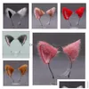 Party Hats Cute Cat Fox Faux Fur Ear Hair Hoops Hairband Ears Headband Halloween Christmas Fancy Dress Cosplay Clip Lolita Girls Ban Dhg4A