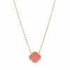 2024Jewlery Designer for Women Clover Necklace Silver Chain Men Simple Flower Rhinestone Necklace Fashion Gold Mila