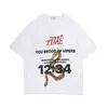 RRR123 Heren T-shirts 2024 ontwerper Amerikaanse niche RRR123 korte mouw veelzijdige casual loszittende herenliefhebbers FOG high street T-shirt zomer