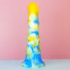 Dildo Dong Cavallo Cazzo Silicone liquido Simulazione animale Pene Spessa Lunga Colore misto Falsa spina anale Prodotti del sesso Masturbazione femminile