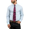 Nœuds papillon imprimé tigre cravate rose vif et rayures noires col graphique collier élégant pour hommes accessoires de cravate de loisirs