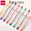 Deli 12pcs Set Ultra Quality Gel Pen Writing Neutral Black Blue Red Ink Signature Ballpoint For Office School Supplies